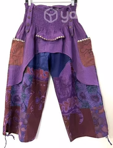 Pantalón Hindu Con Bolsillo Talla Xl/2xl Morado