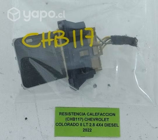 Resistencia Calefaccion Chevrolet Colorado II 2022