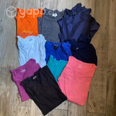 Lote de 60 Poleras de algodón de dama, XL a XXL