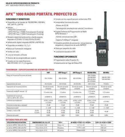 Motorola APX 1000 VHF/GPS + Cuna - Imagen 3