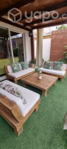 Living terraza con cojines