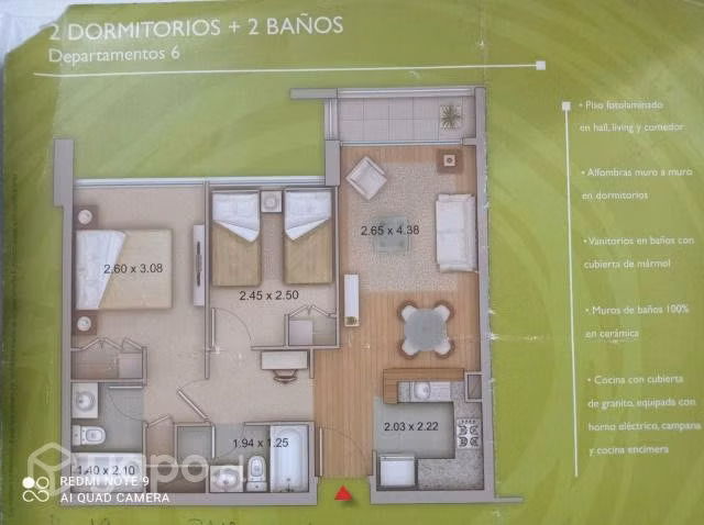 Depto 2D 2B a pasos del Metro Irarrazabal