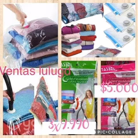Bolsas comprimidas para guardar ropa y cobertores