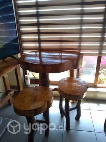 Mesa rústica madera 100% nativa