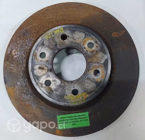 Disco Freno Delantero Derecho (RAK206) Renault Ala