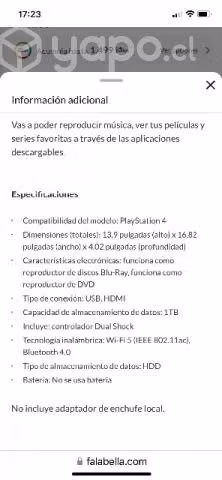 Play station 4 alimenta 1 tb