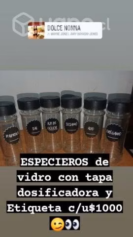 Porta especiero de madera con 10 frasco de vidrio - Imagen 2