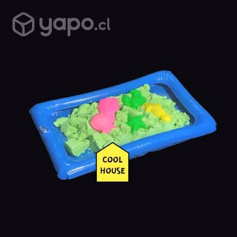 Arena mágica de color 1 kilo mas 5 moldes grandes