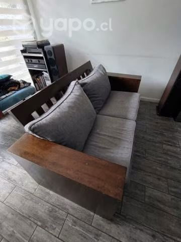 Sofa madera 2 cuerpos