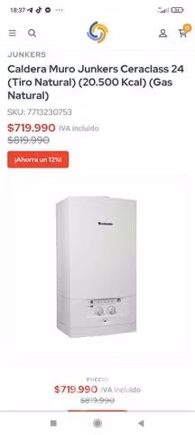 Caldera Junkers Tiro Natural