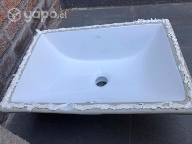 Lavamanos bajo cubierta rectangular blanco