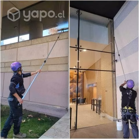 Limpieza de vidrios, hidro-lavado de fachada