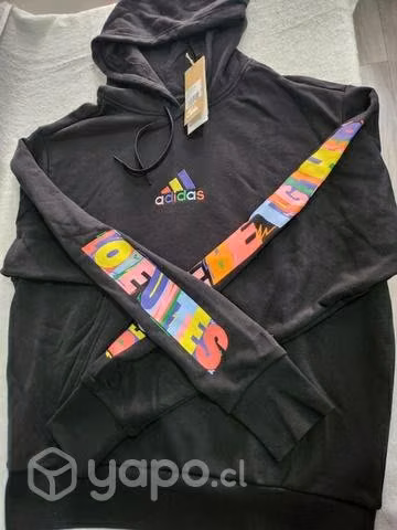 Poleron negro Adidas - Imagen 2