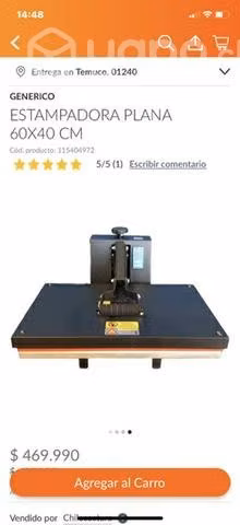 Estampadora plana 60x40