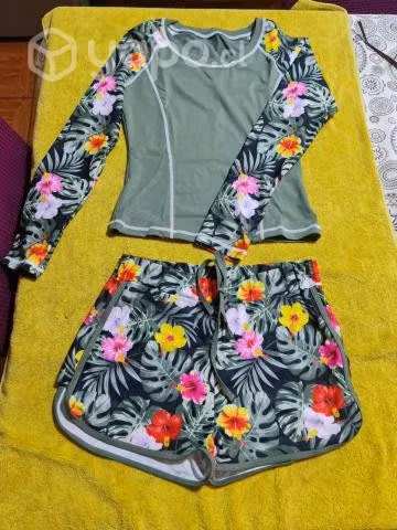 Traje de baño 2 piezas estampado floral