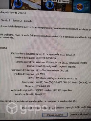 Pc i5 9400f + gtx 1650 OC - Imagen 3