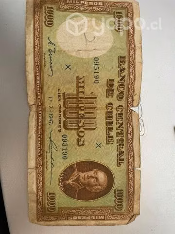Billetes antiguos Chilenos