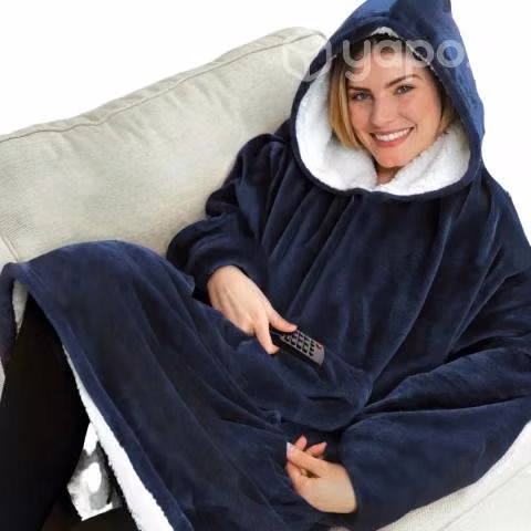 Polerón Azul Sherpa Chiporro Huggle Hoodie Unisex