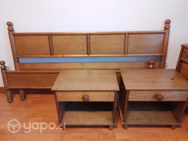 Juego dormitorio madera