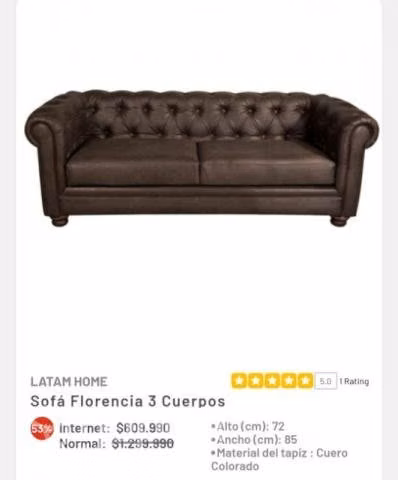 Sofá 3 cuerpos