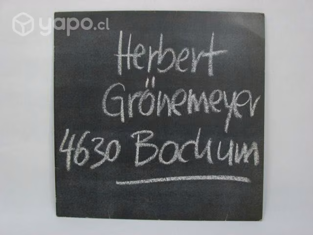 Vinilo Herbert Grönemeyer 4630 Bochum 1984 Alemani
