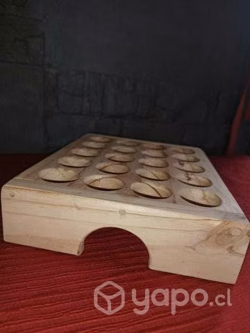 Huevera de madera, 20 huevos. - Imagen 5