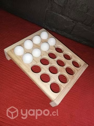 Huevera de madera, 20 huevos. - Imagen 3
