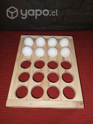 Huevera de madera, 20 huevos. - Imagen 4
