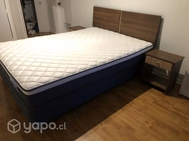 Cama de dos plazas con respaldo - Imagen 2