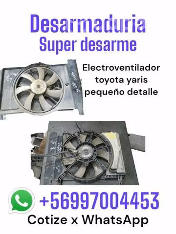 Electroventilador Toyota Yaris pequeño detalle