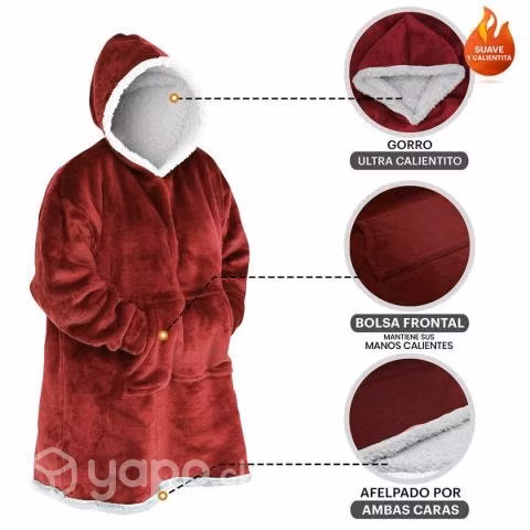 Polerón Rojo Sherpa Chiporro Huggle Hoodie Unisex