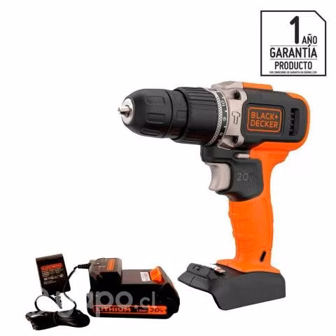 Taladro Percutor 20v Inalámbrico Black+decker Bcd7