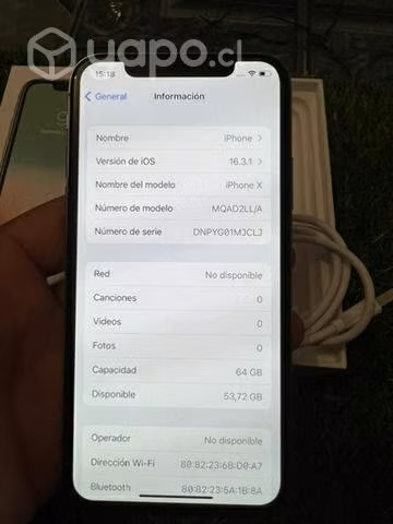 IPhone X condición 100%