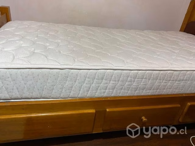 Cama 1 plaza con colchón Rosen