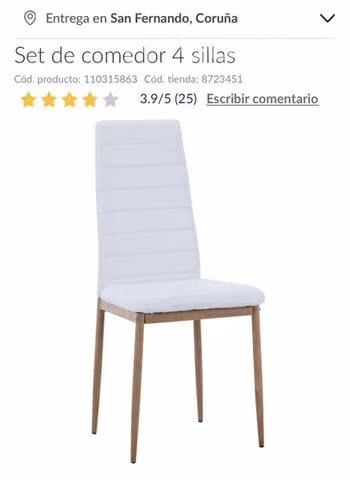 COMEDOR VIDRIO + 4 SiILLAS - Imagen 3