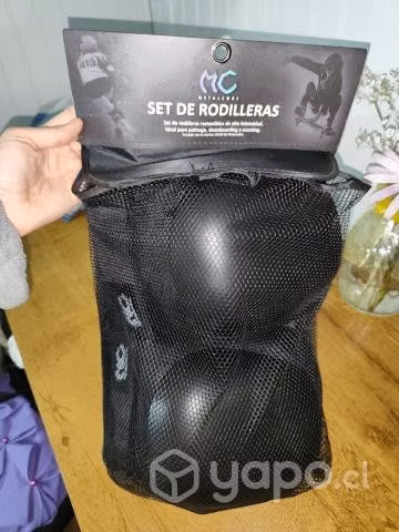 Set de rodilleras talla S, nuevas, metalcore