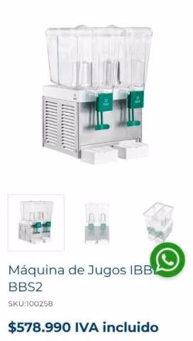Máquina para jugos doble