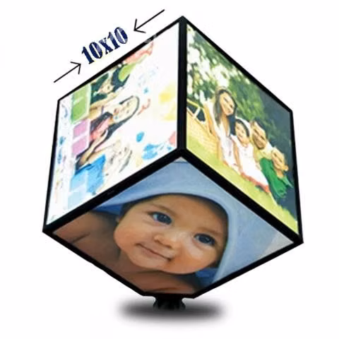 Cubo giratorio con 6 fotos personalizadas