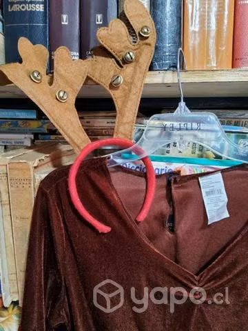 Hermoso vestido disfraz de ciervo, en terciopelo
