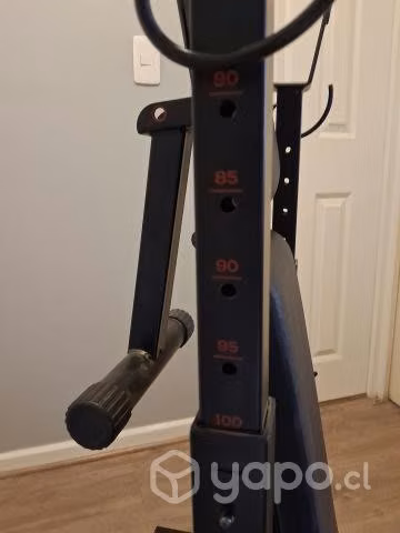Banco musculación con soportes para barra