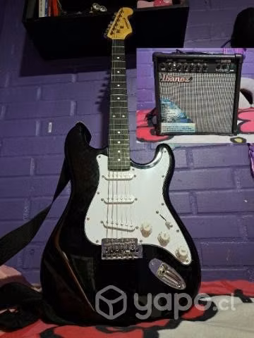 Guitarra freeman + amplificador ibanez