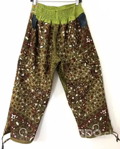 Pantalón Con Bolsillos Hindú Talla M/l Verde - Imagen 2