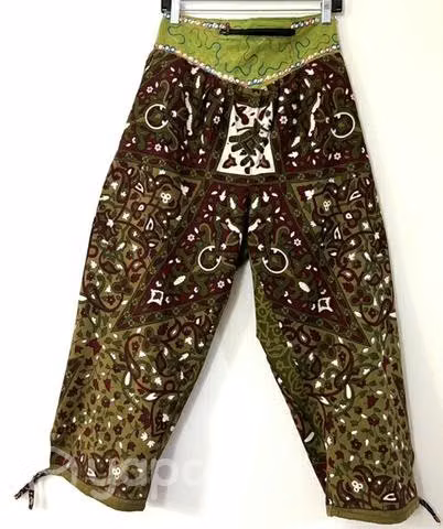 Pantalón Con Bolsillos Hindú Talla M/l Verde