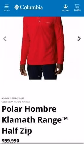 Poleron Columbia rojo - Imagen 5