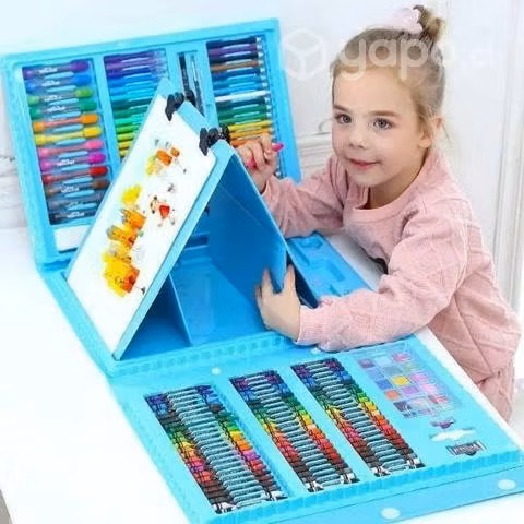 Maleta arte 208 piezas lápices etc