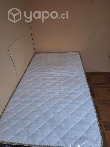 Cama De 1 Plaza y Media Con Base