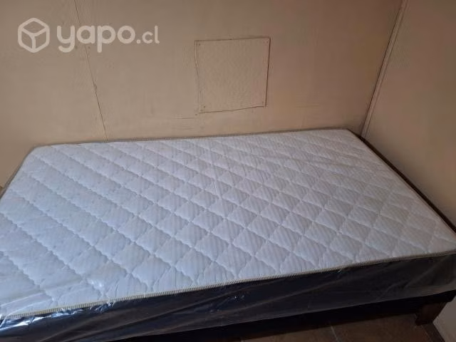Cama De 1 Plaza y Media Con Base