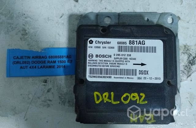 Cajetín Airbag 68085881AG (DRL092) DODGE RAM