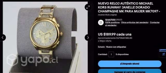 Reloj Michael Kors Mujer MK7097