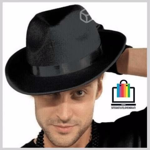 Sombrero de Gángster Negro